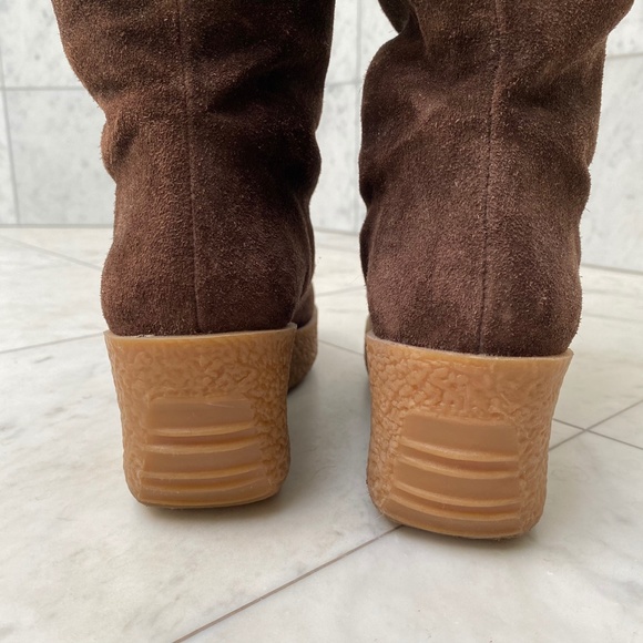 Michael Kors Wedge Boots Sherpa Lined Size 7.5 - Picture 7 of 14